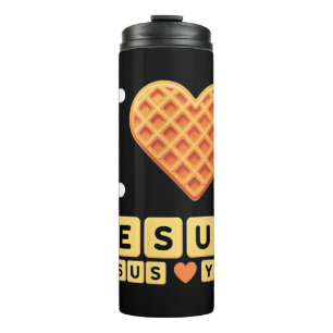 Bouteilles Isothermes Cœur de gaufre J'aime Jésus