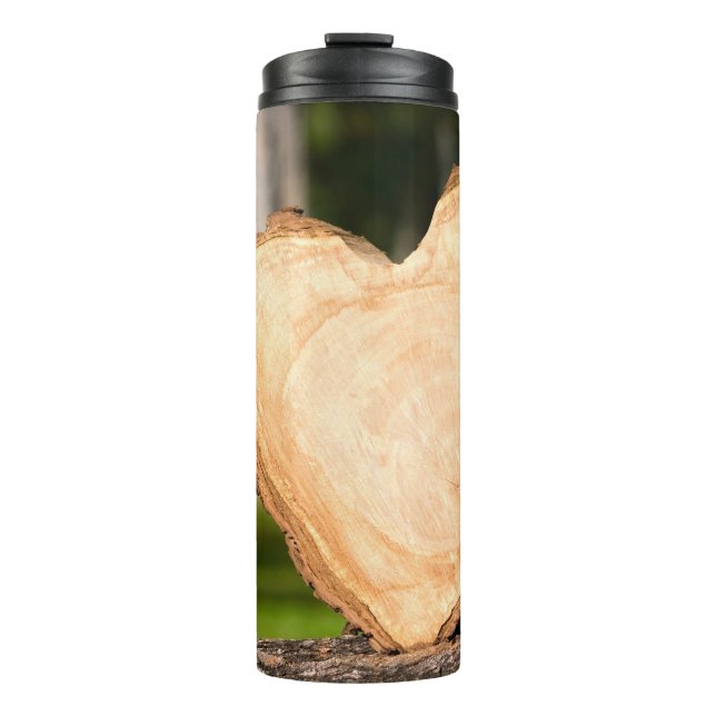 Bouteilles Isothermes coeur en bois (Devant)
