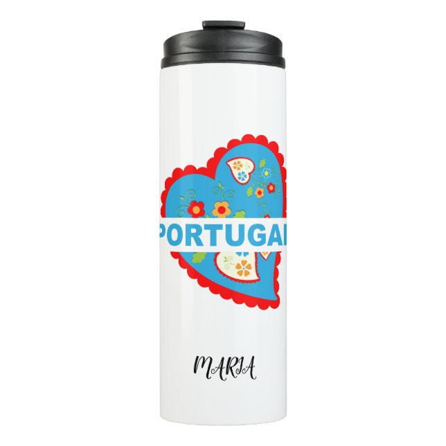 Bouteilles Isothermes Coeur portugais joyeux (Devant)