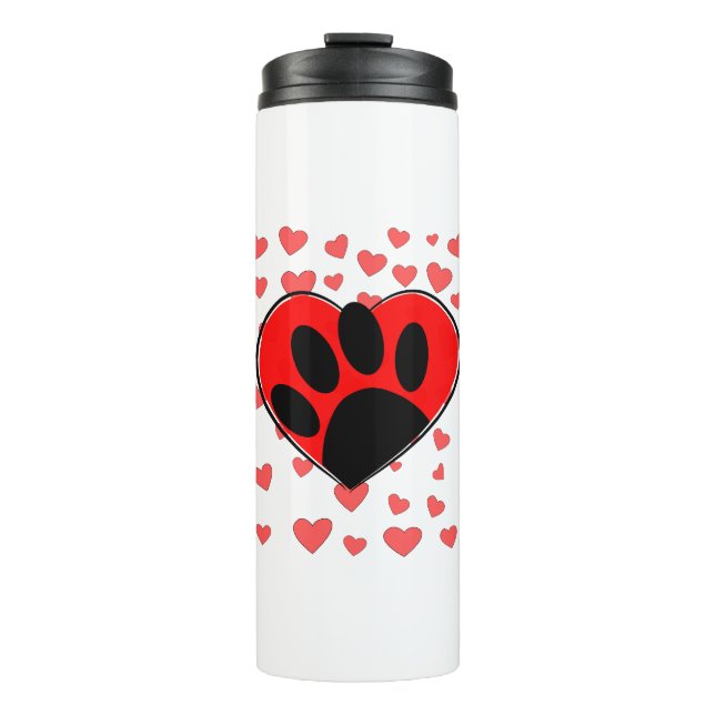 Bouteilles Isothermes Coeurs Amoureux de les chiens partout (Devant)