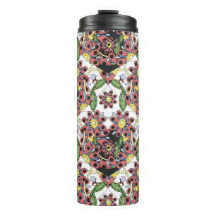 Bouteilles Isothermes Coeurs colorés, Motif romantique sans couture.