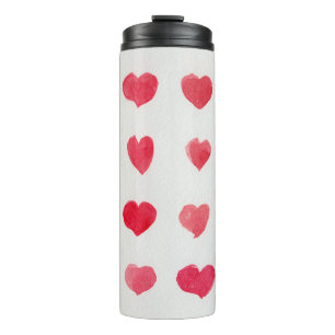 Bouteilles Isothermes Coeurs d'aquarelle incomparable : design motif rom