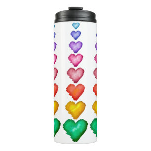 Bouteilles Isothermes Coeurs de couleur marine KiniArt