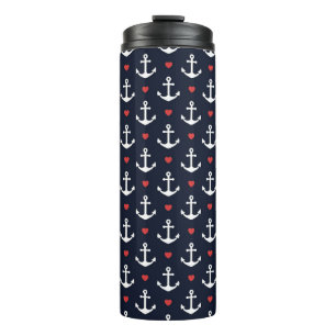 Bouteilles Isothermes Coeurs et motif d'Ancres