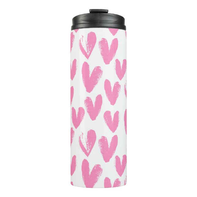 Bouteilles Isothermes Coeurs peints par motif de coeur (Devant)