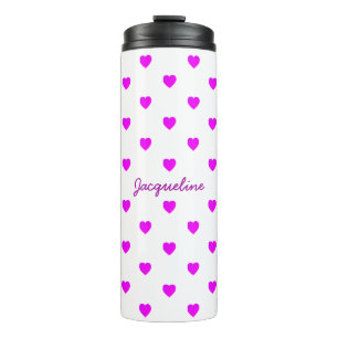 Bouteilles Isothermes Coeurs roses sur BLANC minimal