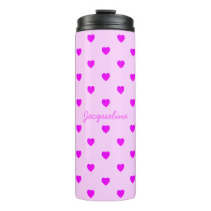 Bouteilles Isothermes Coeurs roses sur ROSE