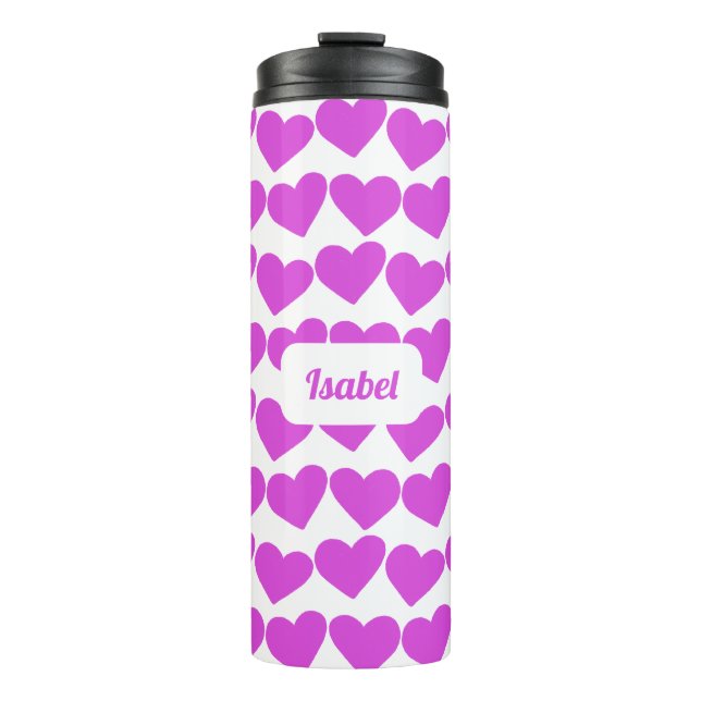 Bouteilles Isothermes COEURS Super Valentine CUSTOM Bridesmaid cadeau (Devant)