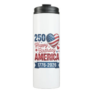 Bouteilles Isothermes Cœurs USA 1776 2026 4 juillet