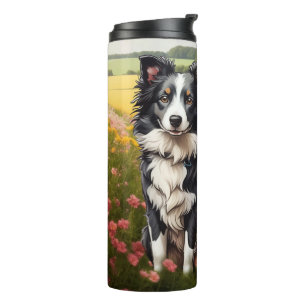 Bouteilles Isothermes Collie frontalier à la ferme