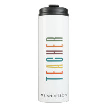 Coloré de typographie moderne Fontes Enseignant