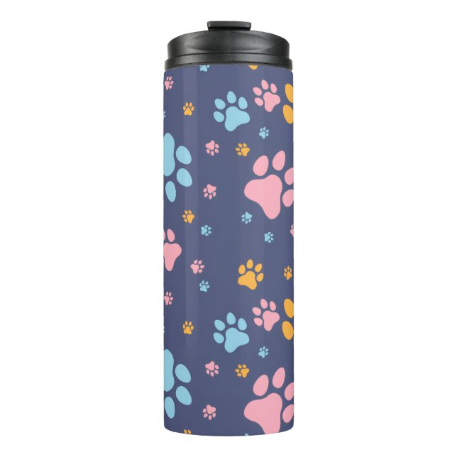 Bouteilles Isothermes Colorful Animal Paw Prints Pattern (Devant)