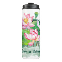 Comme un Lotus Watercolor peinture cadeau personna