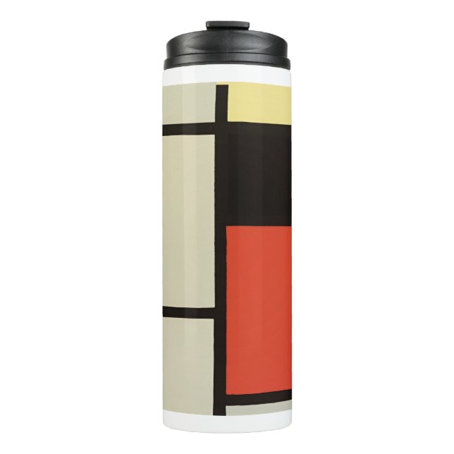 Bouteilles Isothermes Composition mondrienne Art moderne de la peinture  (Devant)
