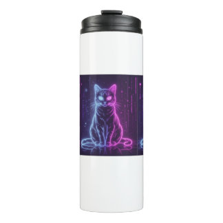 Bouteilles Isothermes **Conception de chat néon – Art félin futuriste lu