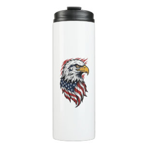 Bouteilles Isothermes Conception de chemise vectorielle aigle patriotiqu