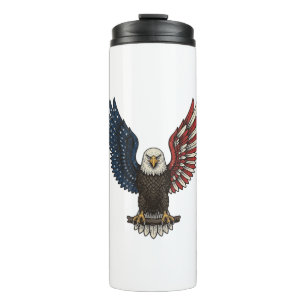 Bouteilles Isothermes Conception de chemise vectorielle aigle patriotiqu