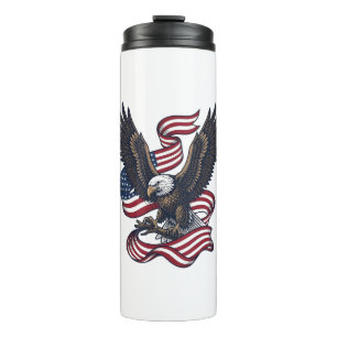 Bouteilles Isothermes Conception de chemise vectorielle aigle patriotiqu