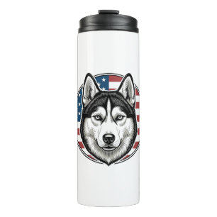 Bouteilles Isothermes Conception de chemise vectorielle de chien patriot