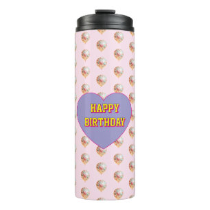Bouteilles Isothermes Conception de Joyeux Anniversaire avec Ballon Cœur
