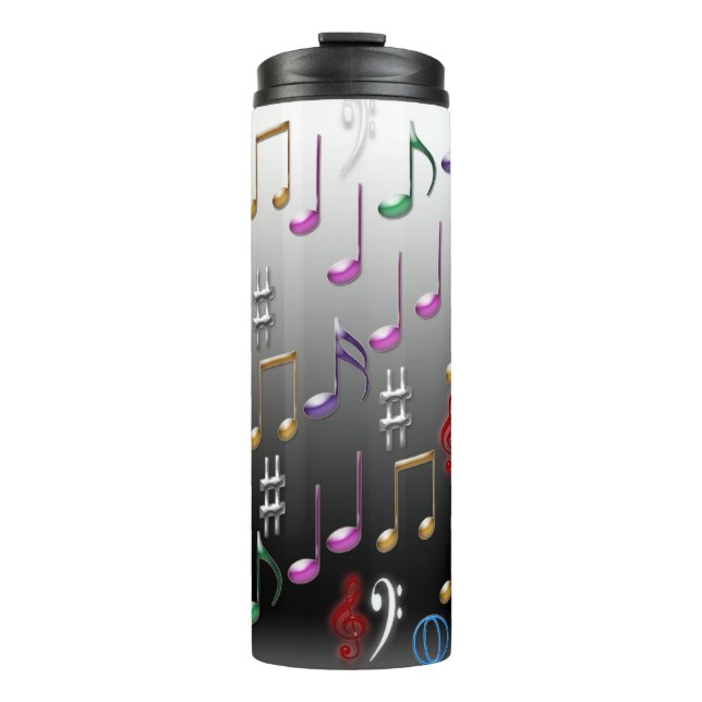 Bouteilles Isothermes Conception de notes musicales (Devant)