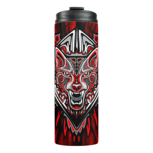 Bouteilles Isothermes Conception de totem tribal Haida Loup