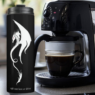 Bouteilles Isothermes Conception d'illustration de dragon tribal blanc n