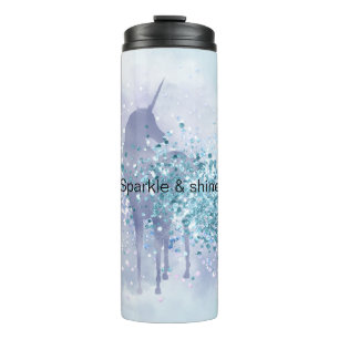 Bouteilles Isothermes Confetti de civelle de l'aqua à licorne violette