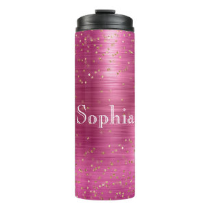 Bouteilles Isothermes Confetti glamé rose or étincelant