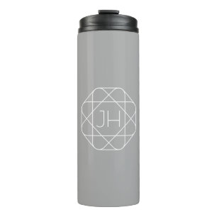 Bouteilles Isothermes Cool monogram, style vibe Grey & White