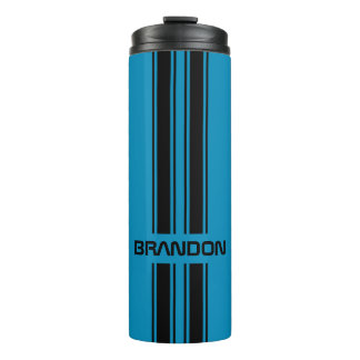 Bouteilles Isothermes Cool Personnalisé Bleu Et Noir Course Auto Strips
