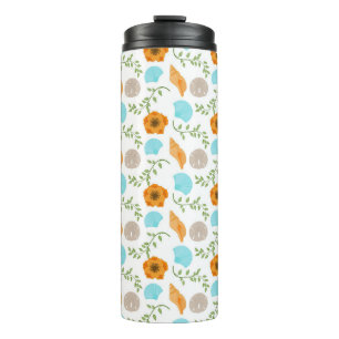 Bouteilles Isothermes Coquillages Escargot de mer Fleur orange Feuilles