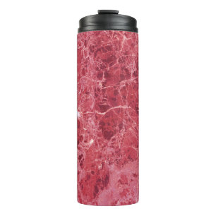 Bouteilles Isothermes Corail coloré marbre rouge