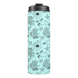 Bouteilles Isothermes Corail plante, tortue marine