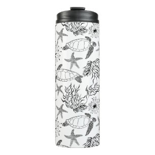 Bouteilles Isothermes Corail plante, tortue marine