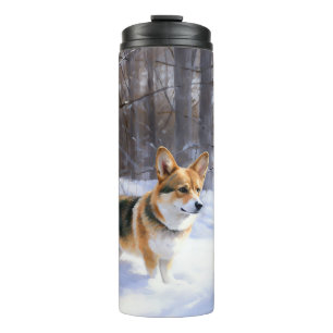 Bouteilles Isothermes Corgi Noël sous la neige