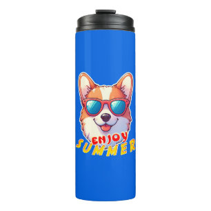 Bouteilles Isothermes Corgi porte des lunettes de soleil Profitez de l'é