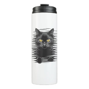 Bouteilles Isothermes Costume d'Halloween Chat Noir Chat Kitty Éffrayant