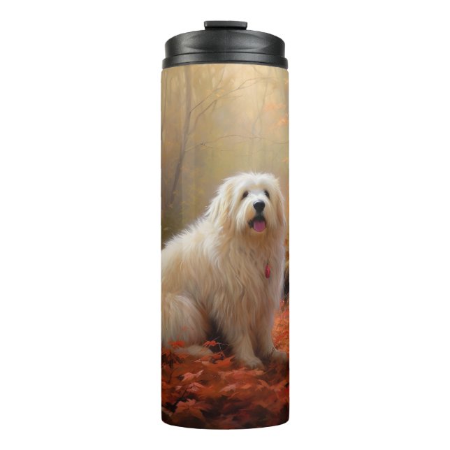Bouteilles Isothermes Coton De Tulear en automne Leaves automne Inspire (Devant)