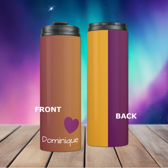 Bouteilles Isothermes Coucher De Soleil De Plum - Dégradé Avec Un Coeur (Créateur téléchargé)