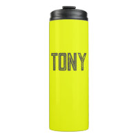 Couleur Jaune Solide Nom Personnalisé Monogramme