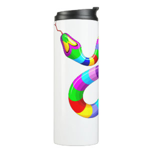 Bouteilles Isothermes Couleurs arc-en-ciel psychédéliques serpent