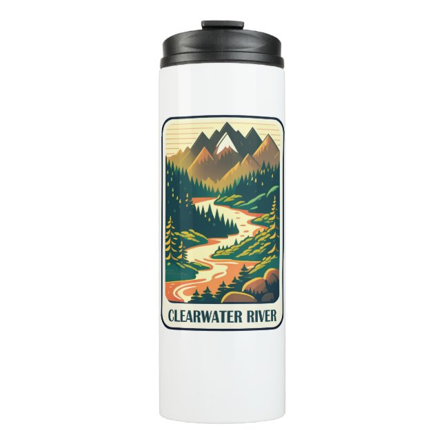 Bouteilles Isothermes Couleurs de la rivière Clearwater Idaho (Devant)