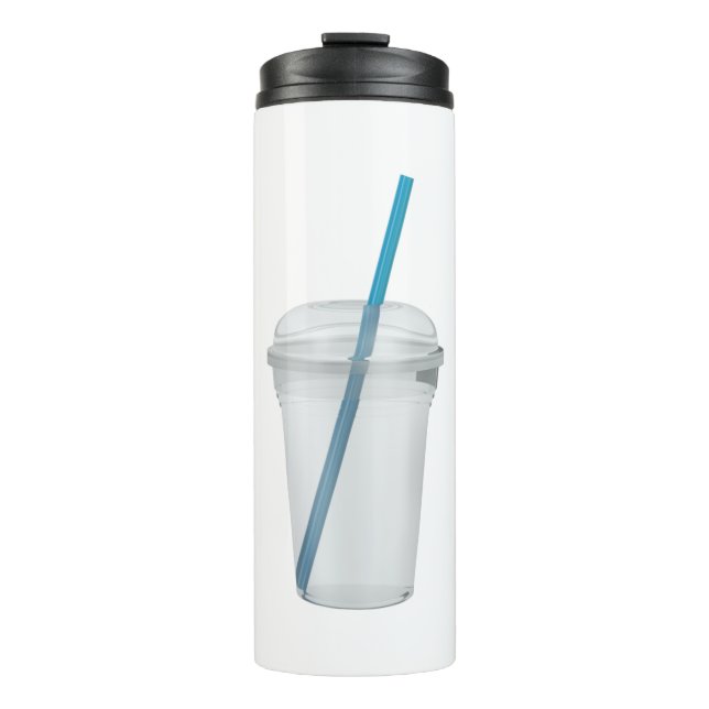 Bouteilles Isothermes Coupe de smoothie en plastique vide avec paille (Devant)
