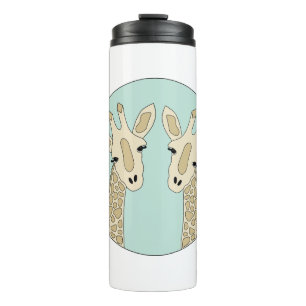 Bouteilles Isothermes Couple de girafes vert