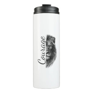 Bouteilles Isothermes Courage Lion Artistic Minimal T-Shirt-Thermal Tumb