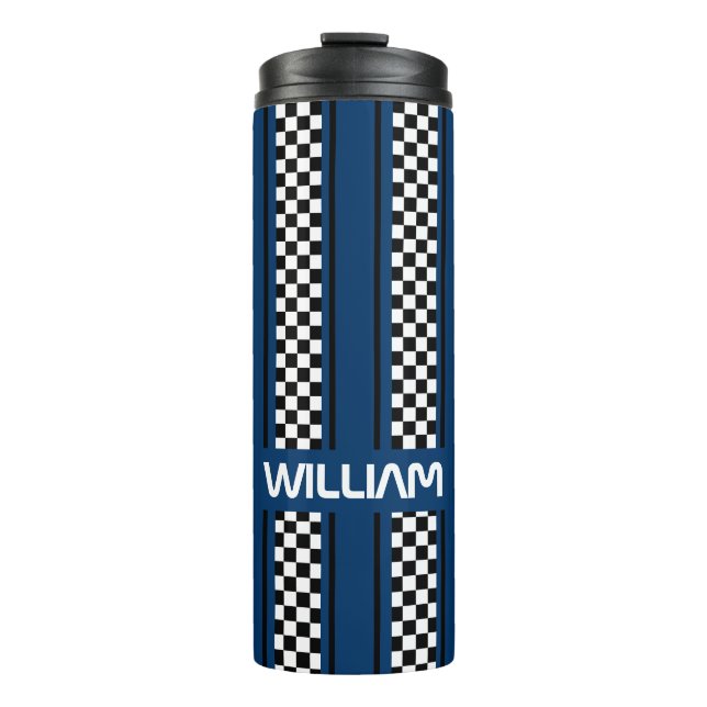 Bouteilles Isothermes Coutume Bleu foncé Race Sport Stripe (Devant)