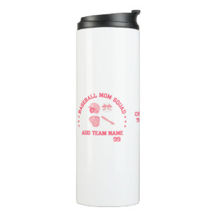 Bouteilles Isothermes Coutume de baseball Maman Squad Thermal Tumbler Ca