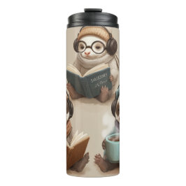 Bouteilles Isothermes Cozy Animal Friends Reading and Relaxing