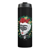 Crâne de Frida Kahlo | avec la couronne rose